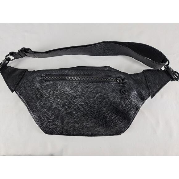 MELT COSMETICS BLACK SLING FANNY BAG CROSSBODY - 10" L x 6" H - ADJUSTABLE STRAP - Picture 2 of 12